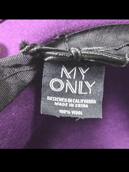 MY ONLY One Size Women\'s 100% Wool Purple Cloche Formal Retro Preppy Hat main image 3